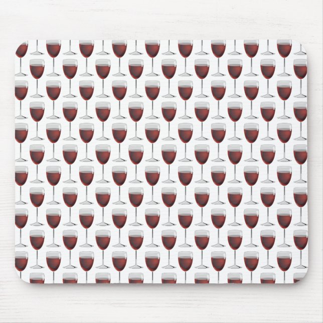 red wine in stemware glass mouse mat (Front)
