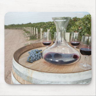 Red Wine In Vineyard Mouse Mat