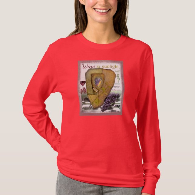Red Wine is Sunlight T-Shirt (Front)