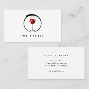 Red Wine Logo   Winery Business Card
