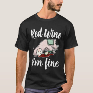 Red Wine Lover Llama Winery Tasting Idea T-Shirt