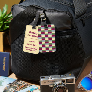 Red Wine on a Jungle Trip Colors Luggage Tag