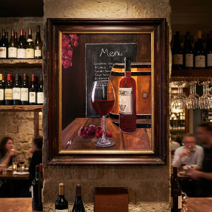 Red Wine Painting by Alfred Fox Canvas Print