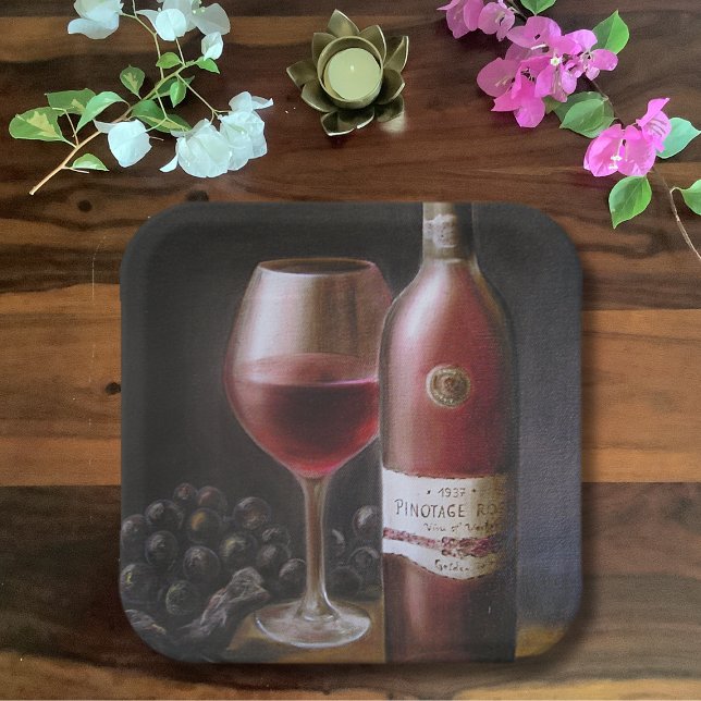 Red Wine Paper Plate (Creator Uploaded)