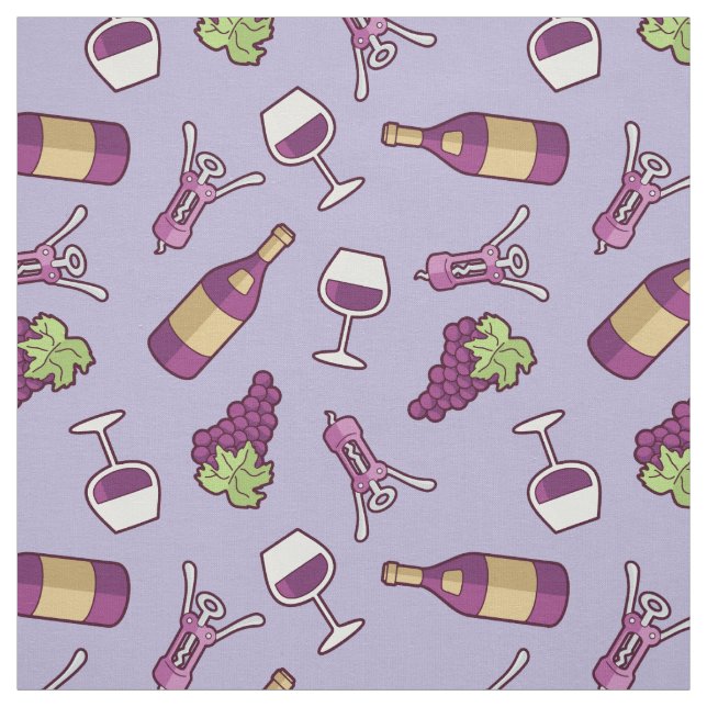 Red Wine Pattern Fabric (Swatch)