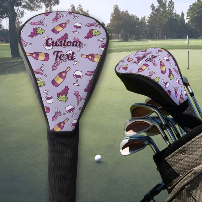 Red Wine Pattern Golf Head Cover (Creator Uploaded)