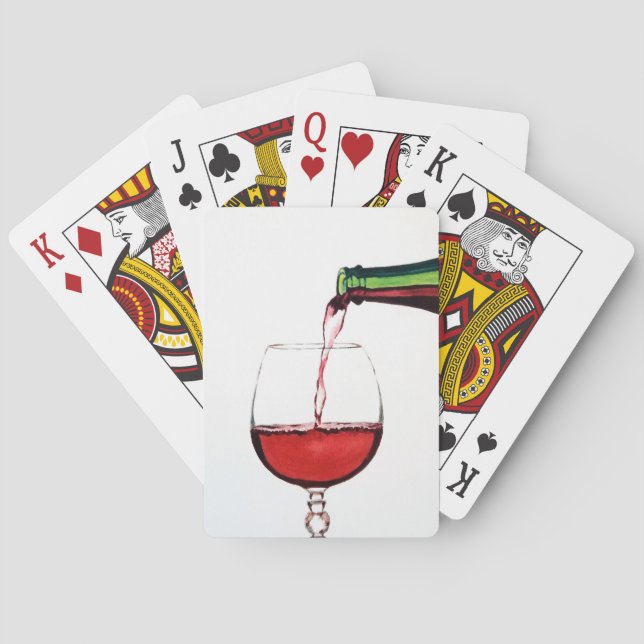 Red Wine Playing Cards (Back)