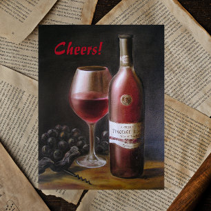 Red Wine Postcard
