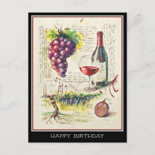 Red Wine Postcard