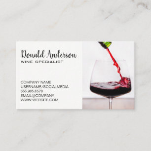 Red Wine Pour    Business Card