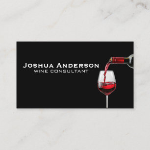 Red Wine Pour into Glass Business Card