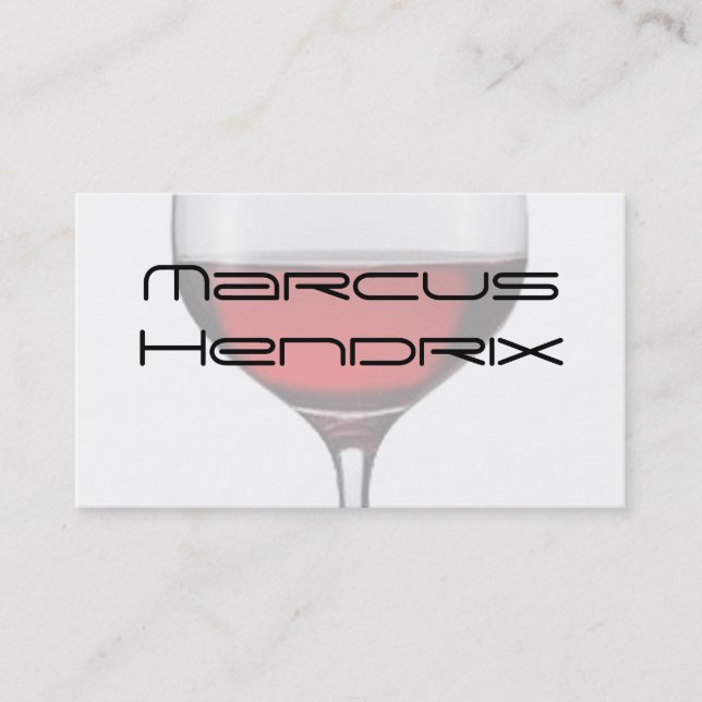 Red Wine Professional Business Cards (Front)