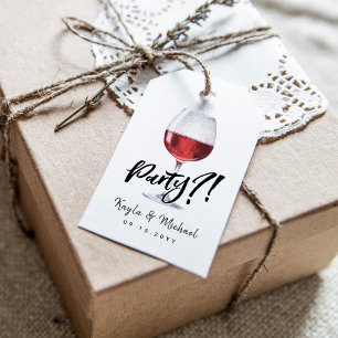 Red Wine Style Occassion Celebration  Gift Tags