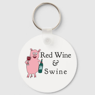 Red Wine & Swine Key Ring