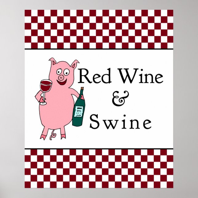 Red Wine & Swine Poster (Front)