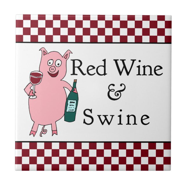 Red Wine & Swine Tile (Front)