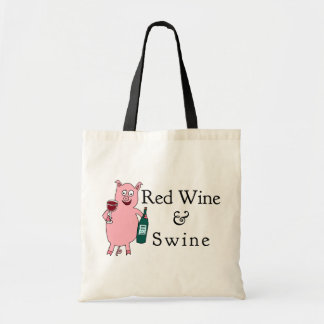Red Wine & Swine Tote Bag
