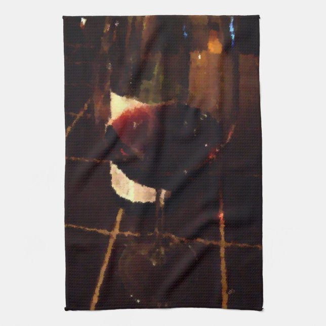 Red Wine Tea Towel (Vertical)