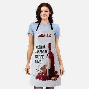 Red Wine Time Personalised Apron