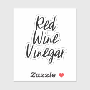 Red Wine Vinegar Storage Sticker