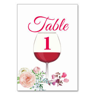red wine, wedding, birthday, table card