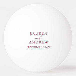 Red Wine Wedding Personalised Ping Pong Ball