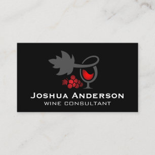 Red Wine Wine Grapes Vineyard Business Card