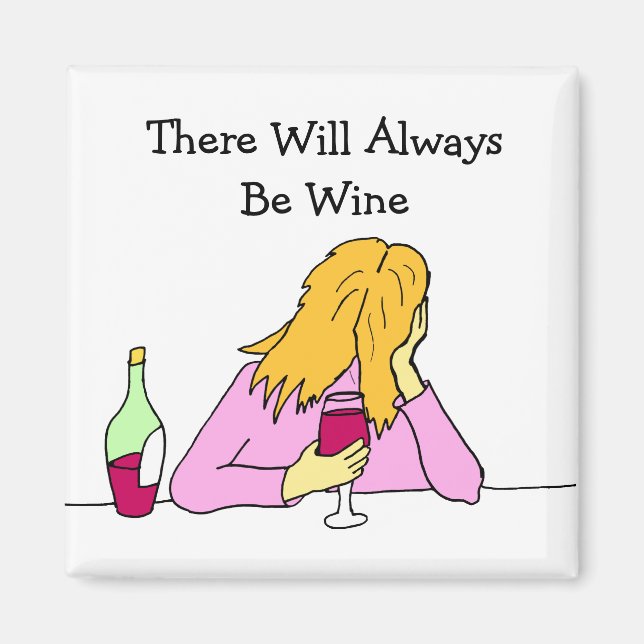 Red Wine Woman Magnet (Front)