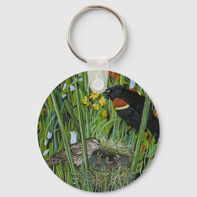 Red Wing Blackbird Key Ring (Front)