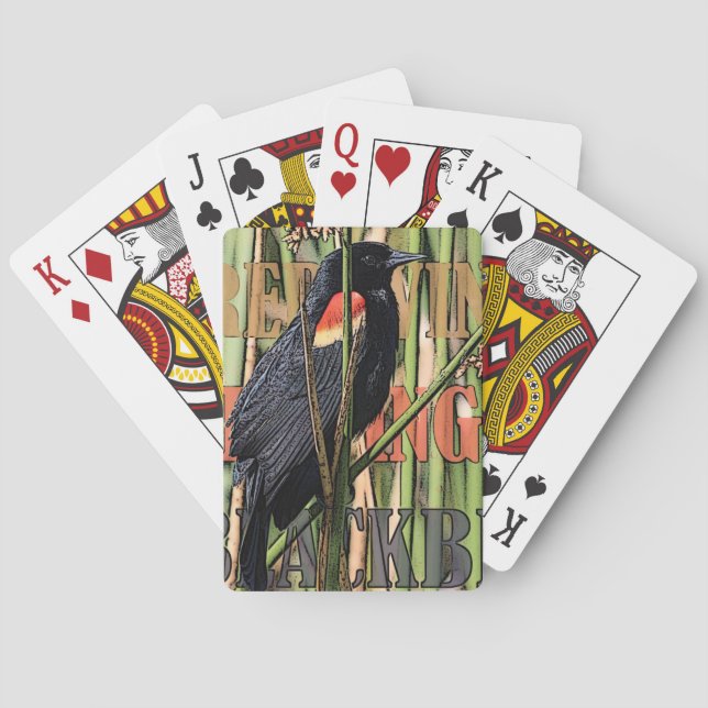 Red Wing Blackbird Playing Cards (Back)