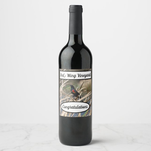 Red Wing Vineyards Wine Label (Front)