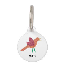 Red Winged Bird Pet Tag