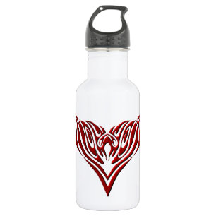 Red Winged Bird Tribal Tattoo Design 532 Ml Water Bottle