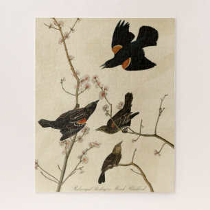 Red winged Blackbird - Audubon's Birds of America Jigsaw Puzzle