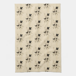Red winged Blackbird - Audubon's Birds of America Tea Towel