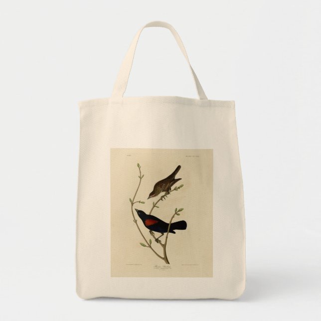 Red-winged Blackbird - Audubon's Birds of America Tote Bag (Front)