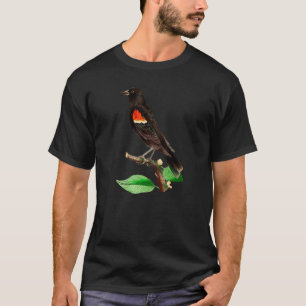 Red Winged Blackbird For Bird Watchers Red Winged T-Shirt