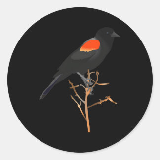 Red-Winged Blackbird For Birdwatchers Classic Round Sticker