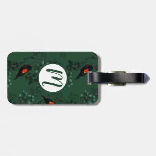 Red-Winged Blackbird Pattern Luggage Tag