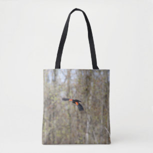 Red-winged blackbird tote bag