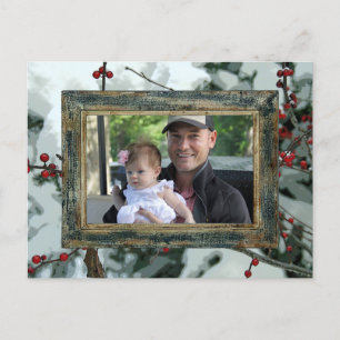 Red Winter Berries Christmas Holiday Postcard