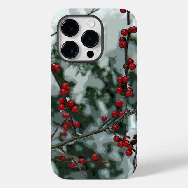 Red Winter Berries Holiday Cell Phone Case (Back)