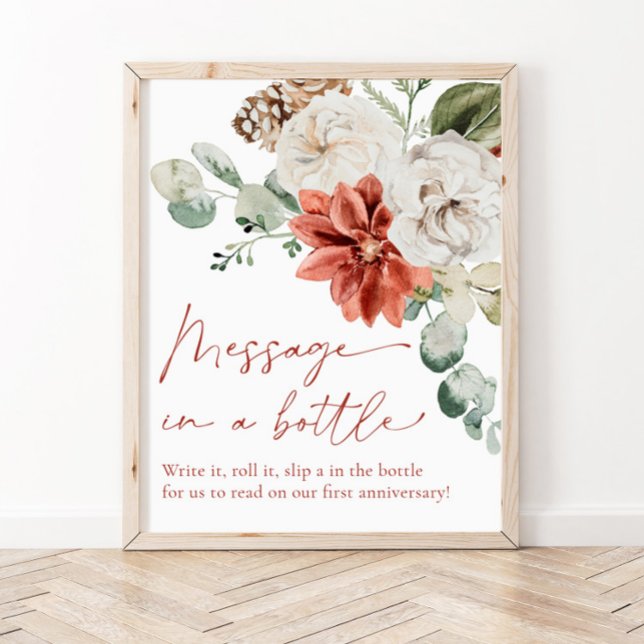 Red Winter Christmas Message In A Bottle Sign Game (Creator Uploaded)