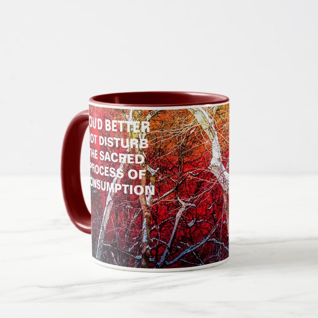 Red winter night mug (Front Left)