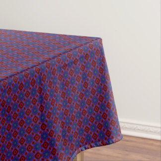 Red With Blue Stars Tablecloth