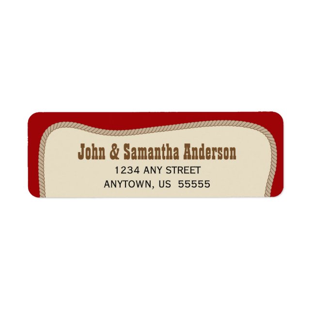 Red with Brown Rope Western Cowboy (Front)