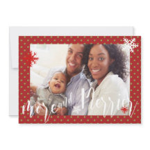 Red With Green Dots More & Merrier Photo Christmas