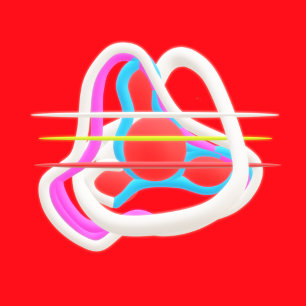 Red with small art designs on it thermal tumbler