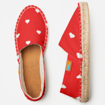 Red with White Hearts