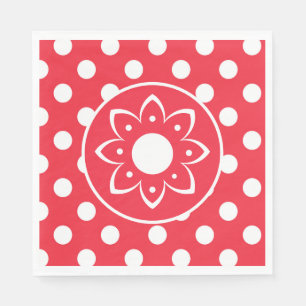 Red With White Polk Dots  Napkin
